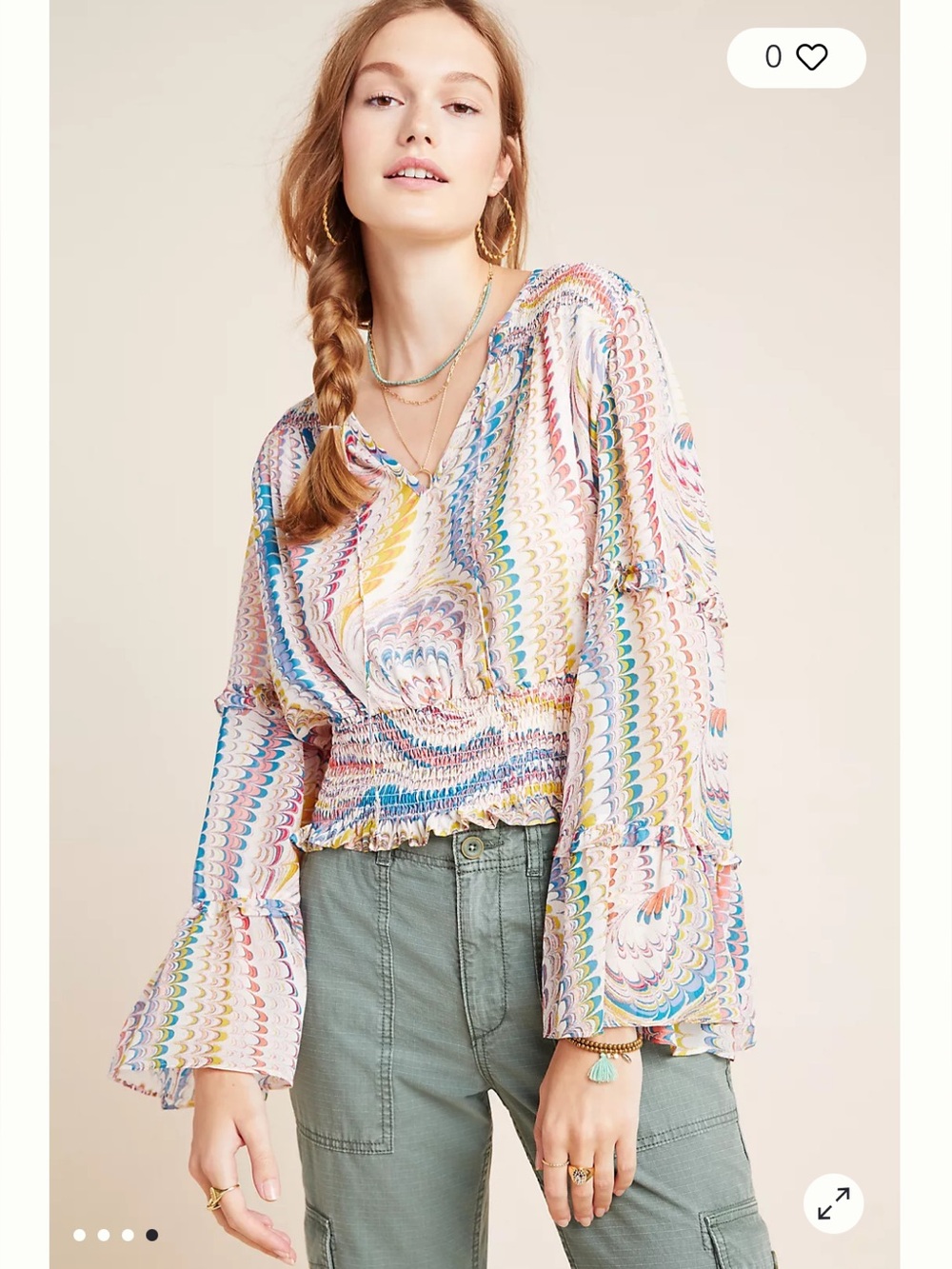 Anthropologie Maeve Jessa Peasant Blouse - Medium
